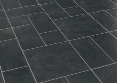 Gray/Black Slate Flooring - we will only use the squares and set on a diagonal